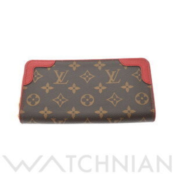 Louis Vuitton Monogram Brown Wallet Retiro Long Zippy Canvas Cerulean - Picture 1 of 9
